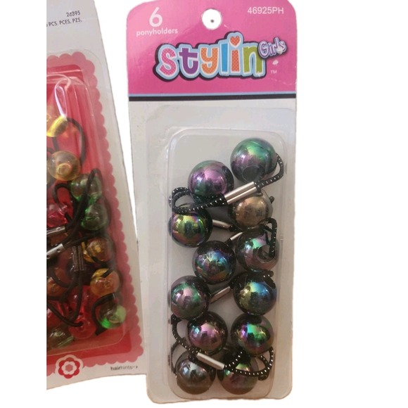 NIP LOT 2 Vintage Goody Girls 2002 (16) (6) Twin Bead Ponytail Holders Knockers main image 5